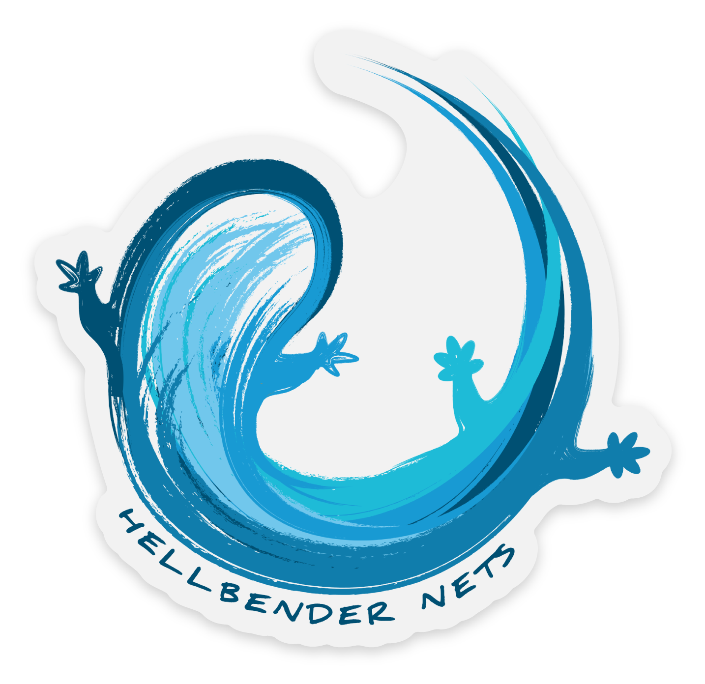 Blue Current (Clear Background)