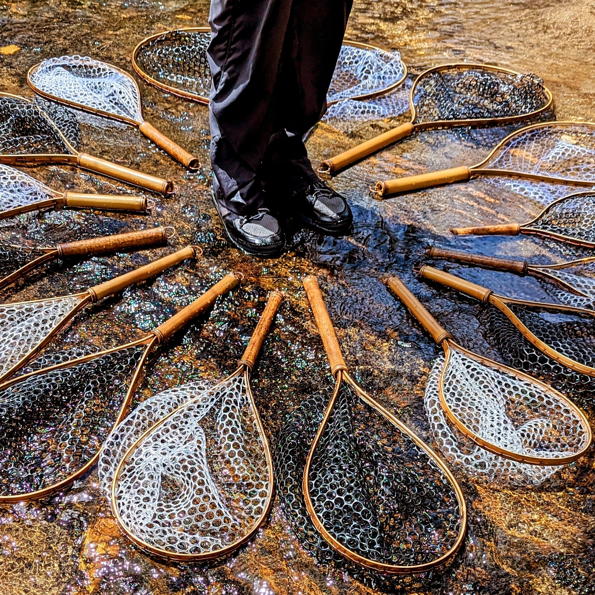 best trout fishing net W/ Retract Cord 14-1/2"X11"X19 Mouth Guide Net features an extra large hoop to aid in more productive fishing trips Clear Rubber Affordable Trout Net