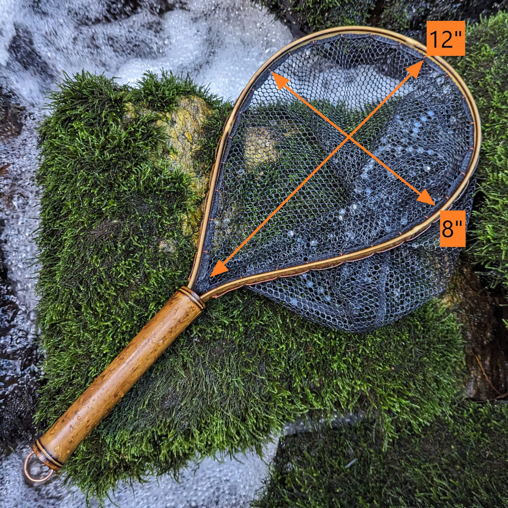 Brookie Bamboo Fly Fishing Net Handmade in the USA Standard 6