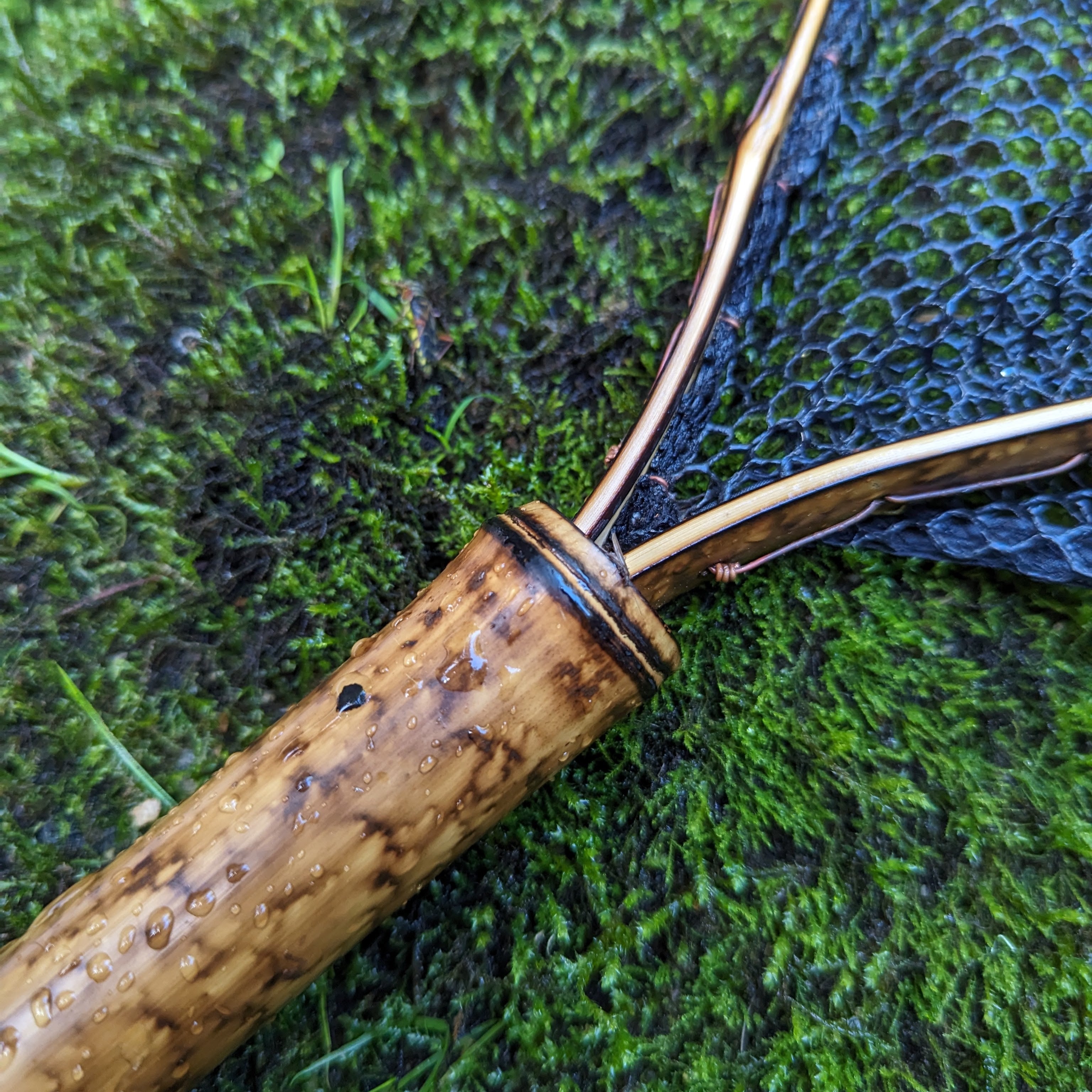 bamboo fishing netting native Upstream & Copper Fly Net Long 12"- 16" / Clear Full Rubber Deep S26050902UX5972 Bamboo Hand Nets Hellbender
