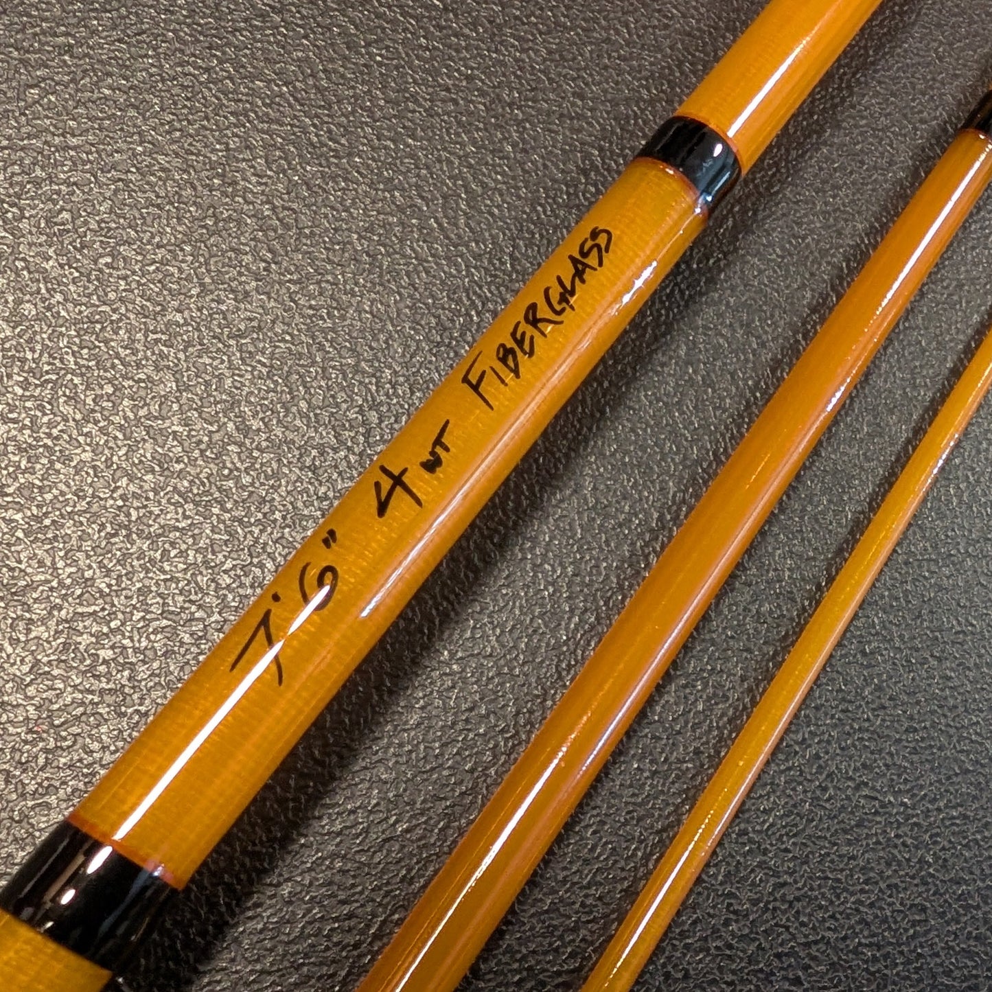 7'6" 3pc  fiberglass fly rod