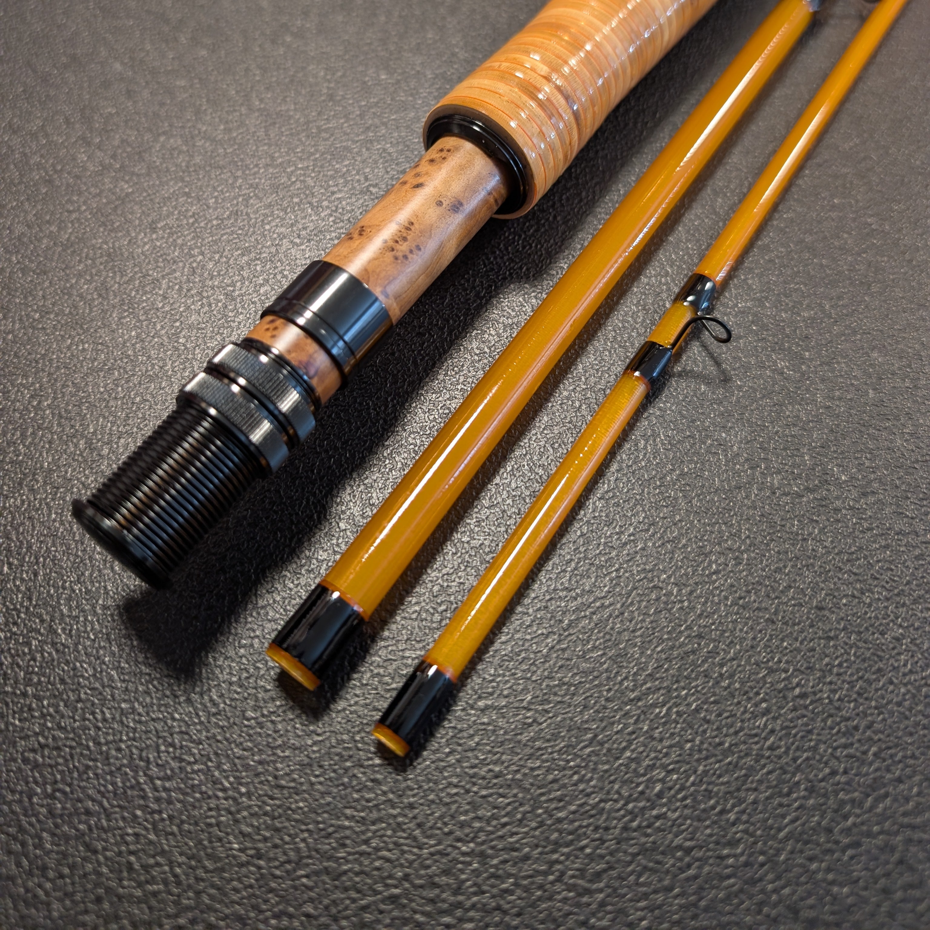 7'6" 3pc  fiberglass fly rod